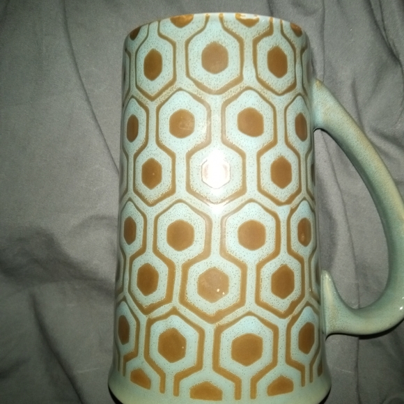 Marble Octagon Coffee Mug Microwave Safe Ceramic Cups with Handle - Picture 7 of 8